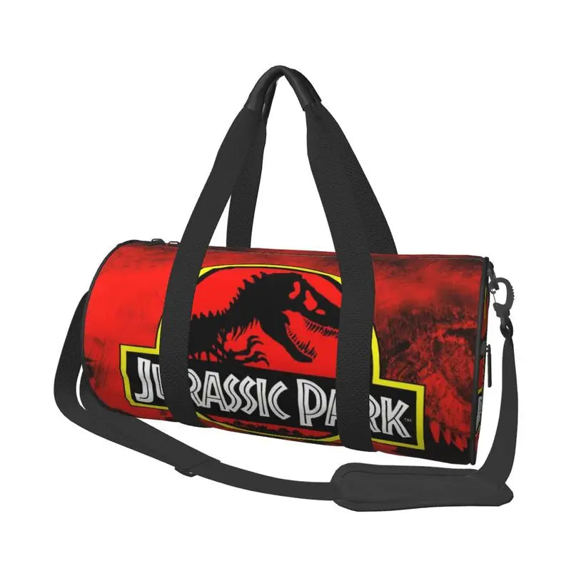 Jurassic Park Overnight Duffel Bags Weekend Carry-On Tote Luggage Bag with Zipper for Practice Canvas Travel Bag for Gym Sport