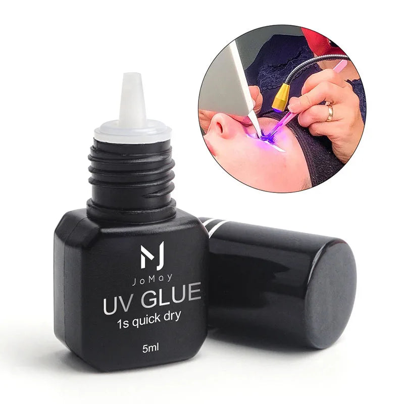 JOMAY UV GLUE Adhesive For Eyelash Extensions 0.1S Fast Drying Strong False Eye Lash Extension Glue Long Lasting UV Eyelash Glue