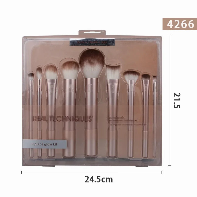 RT4266 Popular Full Set of Makeup Brush Set Powder Blusher Brush Halo Dye Brush Eye Shadow Brush Beauty Egg