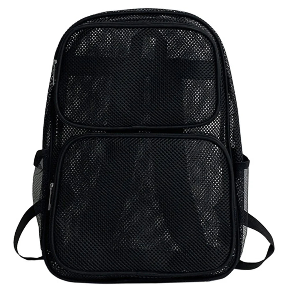 Large Mesh Backpack See Through Mesh Backpack with Comfort Straps Large Capacity School Bag Heavy Duty for Outdoor Sports