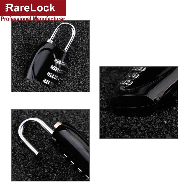 3 Code Password Lock Bags Partner Padlock for Gym Boxes Cabinet Handbag Backpack Rarelock MMS14 G
