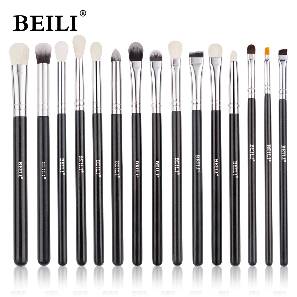BEILI Black Makeup brushes set Professional Natural goat hair brushes Foundation Powder Contour Eyeshadow make up brushes