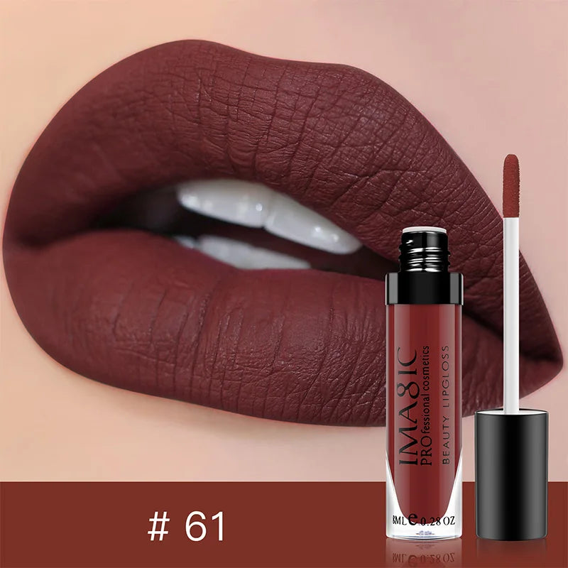 IMAGIC matte 28 color Sexy Matte Lipstick lipgloss Waterproof Long Lasting Gloss Beauty makeup lip gloss fashion lip