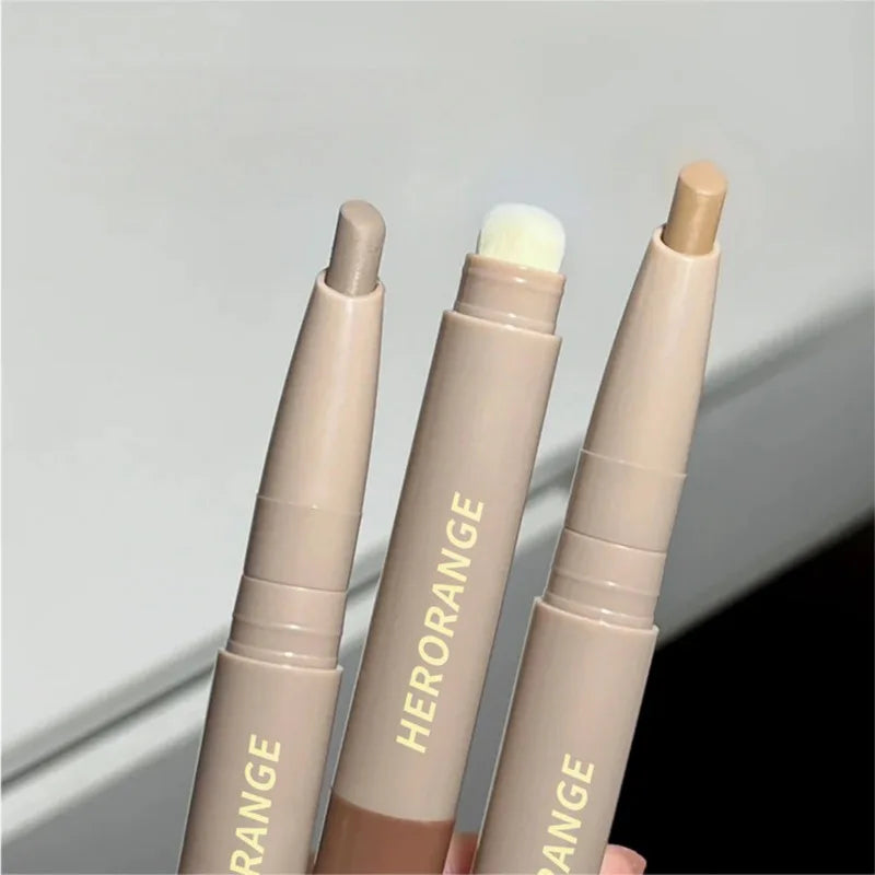 Double-ended Contouring Pen To Modify Contours, Hold Makeup, Develop Color, Brighten Dullness, Waterproof and Sweat-proof