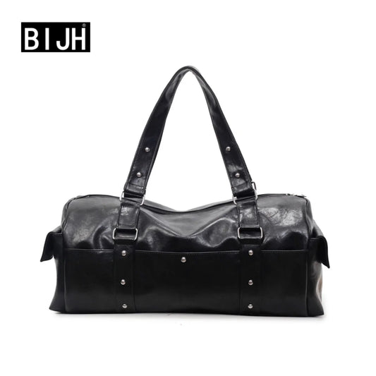 Gym Bag, Outdoor Travel Storage Backpack, Leather Material, Multiple Compartments, Suitable for Both Men and Women