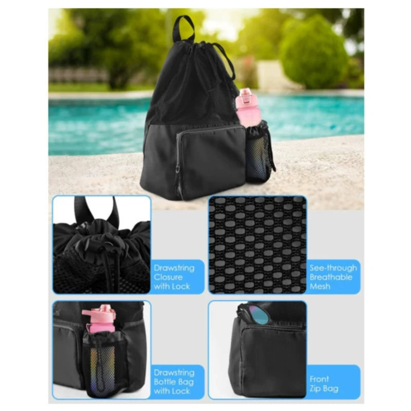 Multi-Function Sports Bag with Shoe Pocket - Beach/Gym/Hiking/Travel/Camping, 4 Colors, Lightweight & Water-Resistant for Athlet