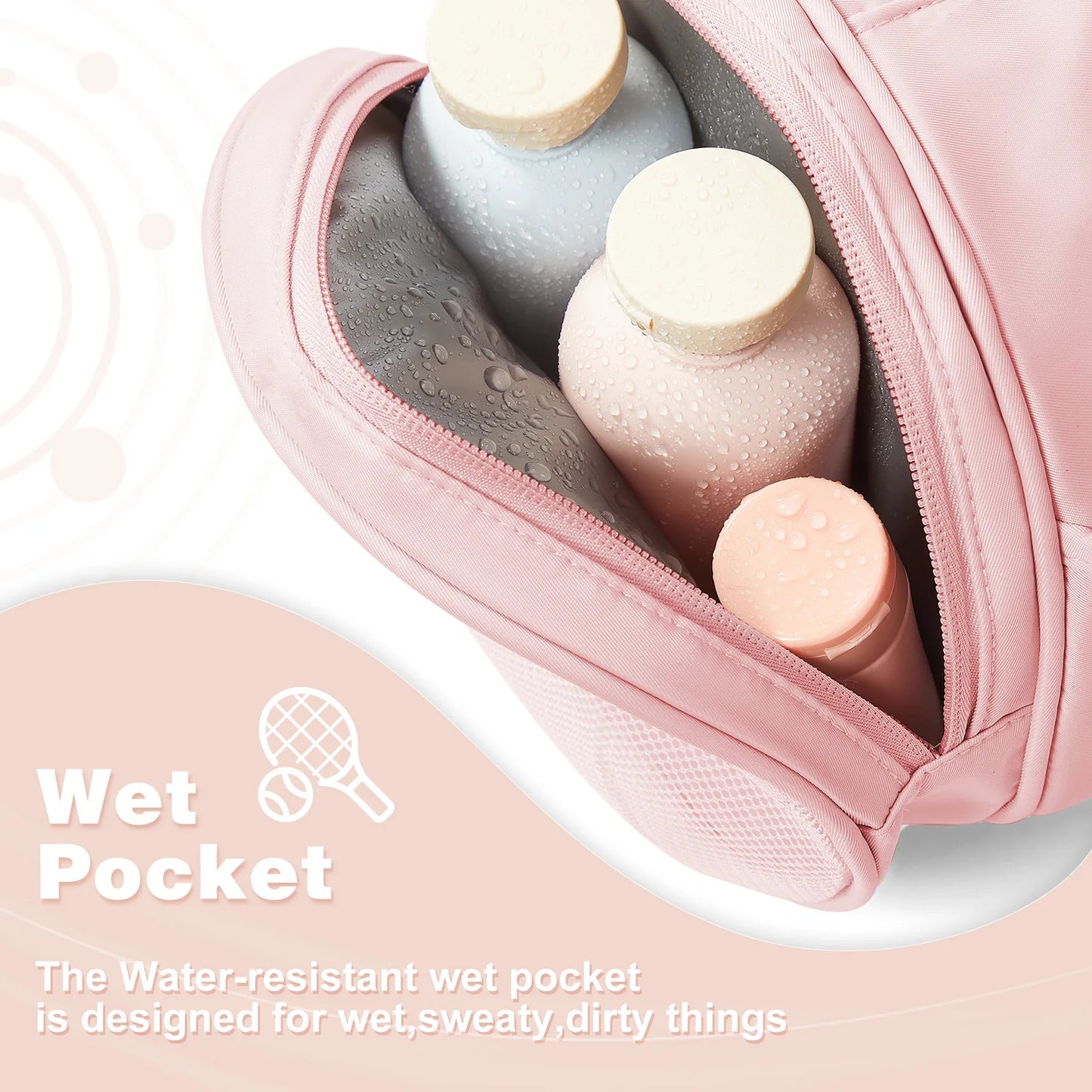 Women Men Gym Bag Sports Bag - Gym Bag with Wet Compartments for Travel, Sportsman Training Gym Bag,Travel Duffle Bag, Pool Bag