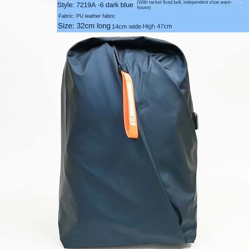 Badminton Backpack Large Capacity PU Lightweight Multifunctional Basketball Bag Tennis Padel Racket Bag with Shoe Compartment