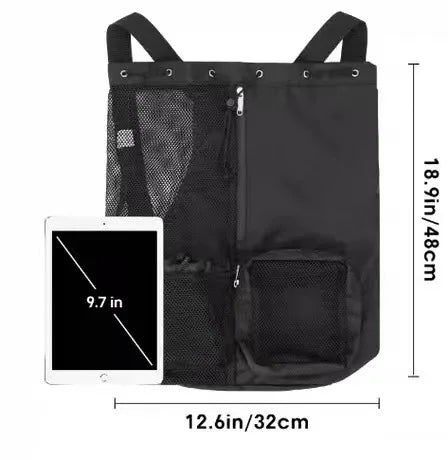 45L Swim Mesh Backpack with Wet Pocket - Leakproof Zip, Fast Dry Ideal for Swimming/Beach/Camping/Gym, Separate Dry&Wet