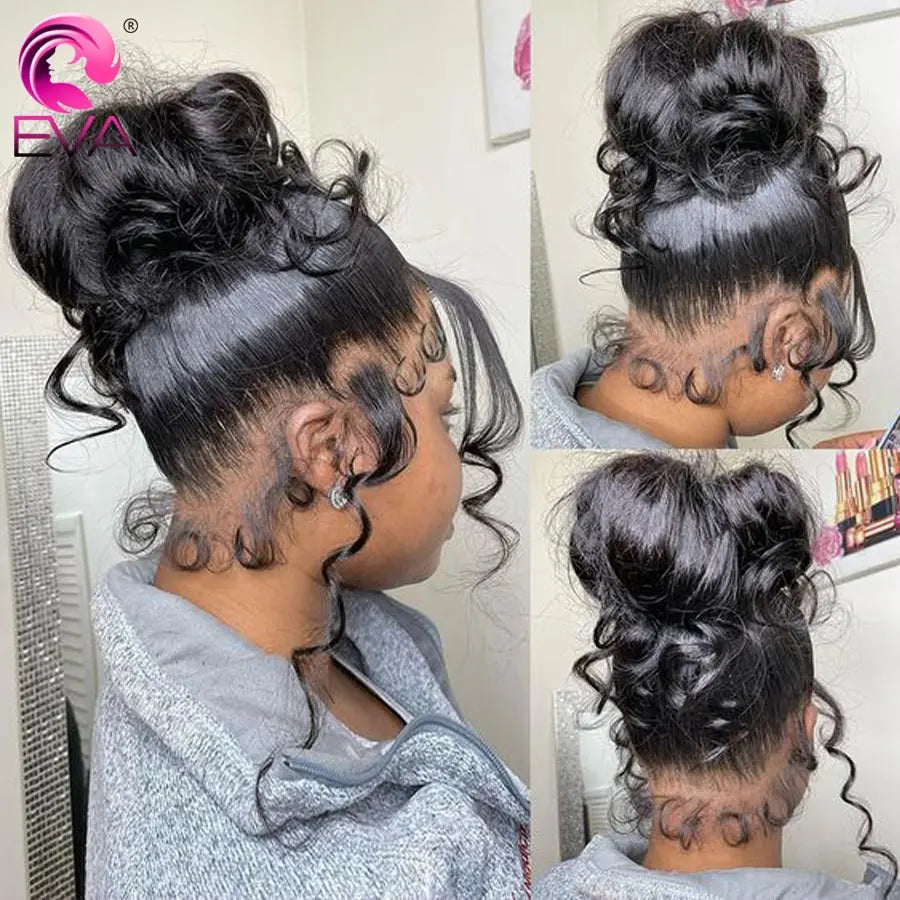 Eva Hair 360 Full Lace Wig Human Hair Pre Plucked Curly Lace Front Human Hair Wigs For Women 13x6 Hd Transparent Lace Front Wig