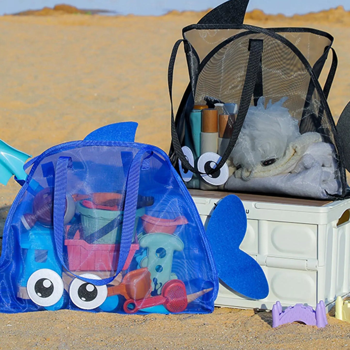 Beach Tote Reusable Shopping Grocery Bag Large Lightweight Multi Functional Tote for School Travel Picnic Family Gym Vacation