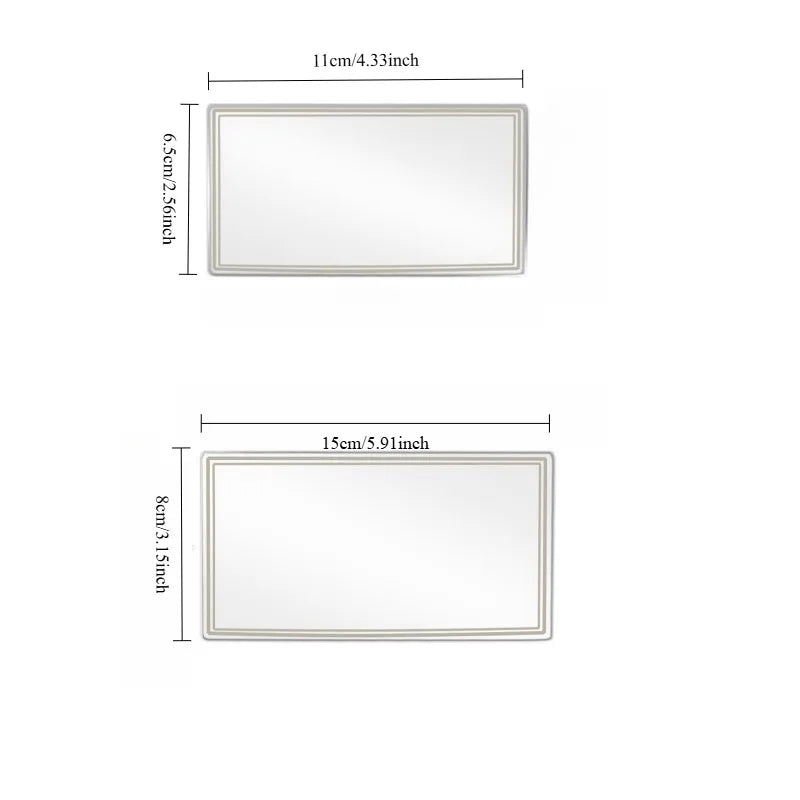 Sunshade, Rearview Mirror, Makeup Mirror, High-definition Universal Rearview Mirror - Stainless Steel Adhesive Transparent Glass