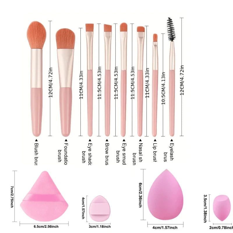 8-20Pcs Makeup Brush Set Portable Eyeshadow Foundation Blush Makeup Brush Kit Cosmetic Concealer Makeup Brushes Mini Beauty Tool