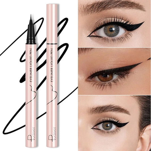 Waterproof Black Liquid Eyeliner Pen Ultra-Fine Anti Smudge Lasting Smooth Lying Silkworm Eyes Liner Pencils Eye Makeup Tools