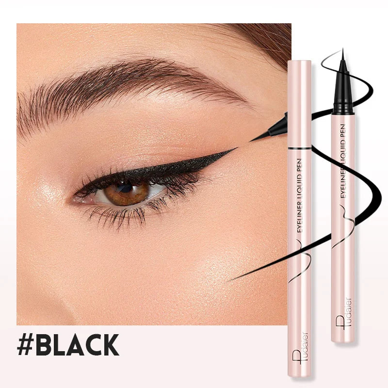 Waterproof Black Liquid Eyeliner Pen Ultra-Fine Anti Smudge Lasting Smooth Lying Silkworm Eyes Liner Pencils Eye Makeup Tools