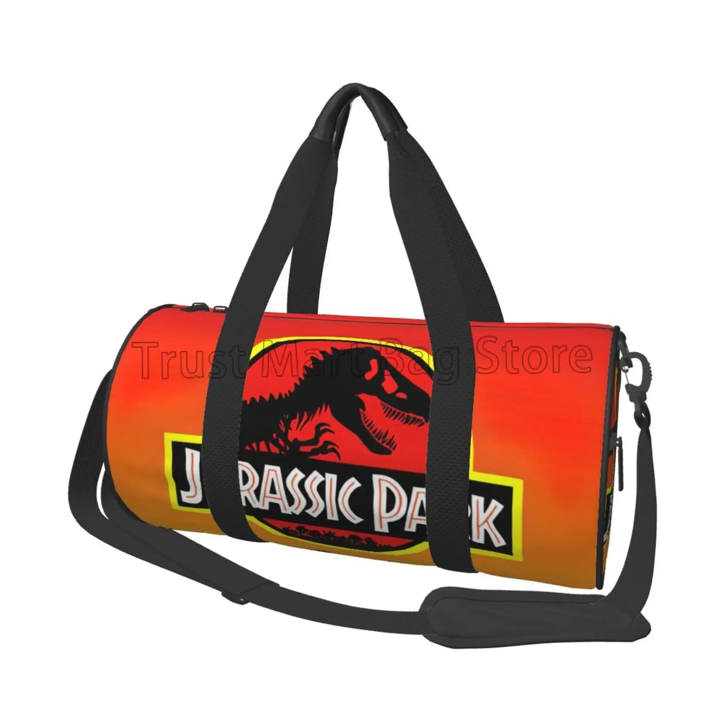 Jurassic Park Overnight Duffel Bags Weekend Carry-On Tote Luggage Bag with Zipper for Practice Canvas Travel Bag for Gym Sport