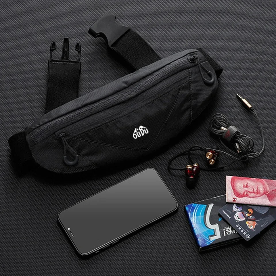 Gym Yoga Waist Belt Pack Running Double Zipper Pocket Waist Bag Waistband Sport Bag Mobile Phone Wasit Wallet Men Women Unisex