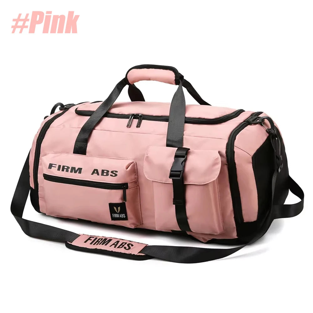 1pcs  Unisex Sports Duffel Bag Weekender Overnight Carry-On Gym Bag with Shoe & Laptop Compartment for Traveling