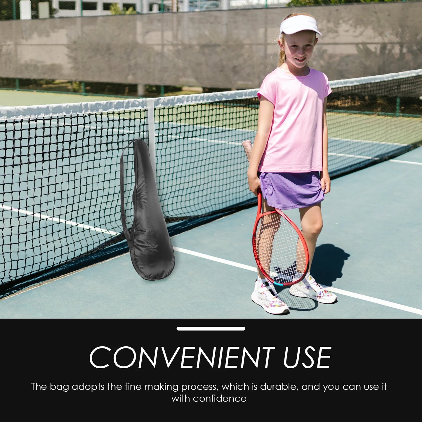 Badminton Racket Protective Bag Oxford Cloth Lightweight Wear-Resistant Tennis Racket Cover Portable Storage Carry Pouch