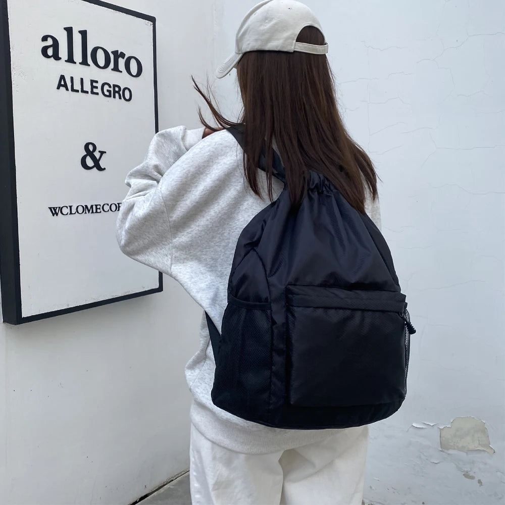 1pcs  Drawstring Backpack Waterproof String Bag,Gym Sackpack Sports Fitness Yoga Bag,Shopping Casual Backpack for Men Women