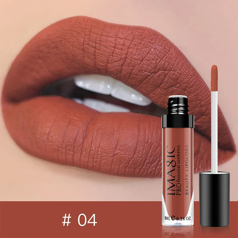 IMAGIC matte 28 color Sexy Matte Lipstick lipgloss Waterproof Long Lasting Gloss Beauty makeup lip gloss fashion lip