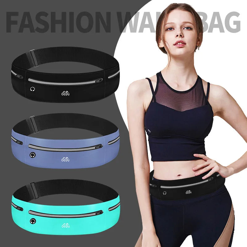 Running Belt Waist Bag for Mobile Phone Women Men Sport Fanny Pack Cell Phone Pouch Waterproof Jogging Gym