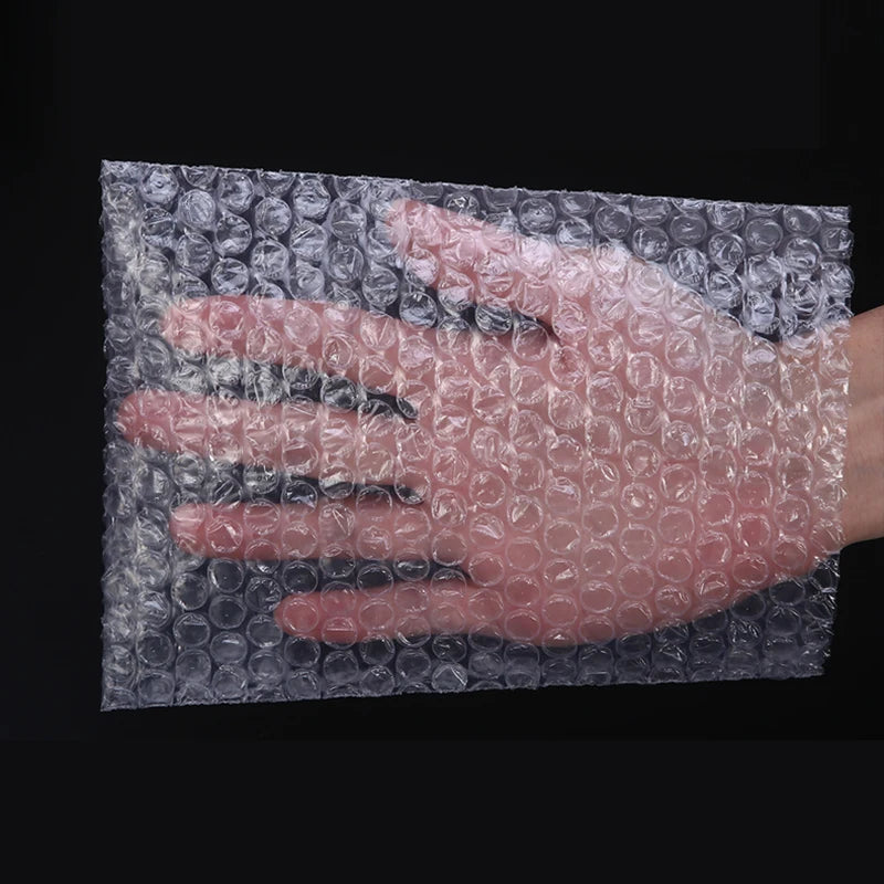 50Pcs Plastic Protective Wrap Envelope White Bubble Foam Packing Bags PE Clear Bubble Bag Shockproof Bag Double Film Cushioning