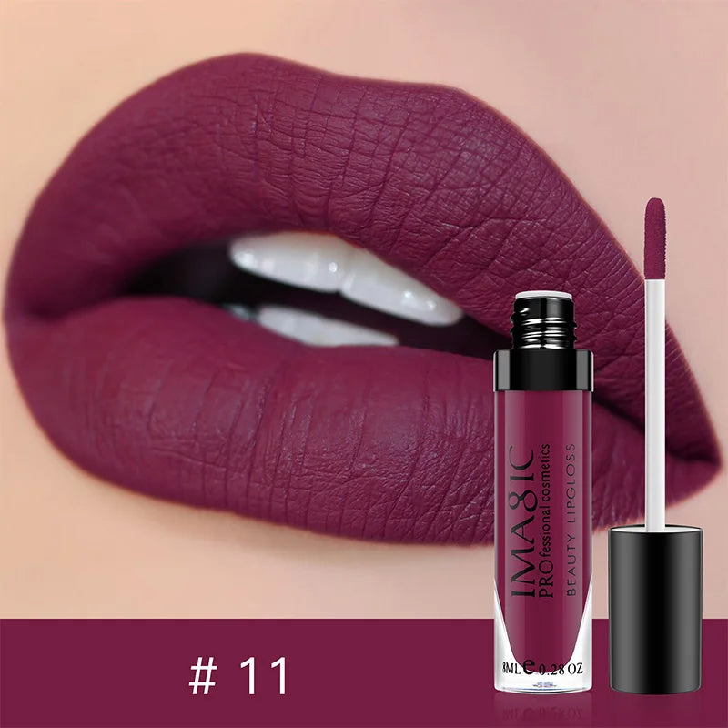 IMAGIC matte 28 color Sexy Matte Lipstick lipgloss Waterproof Long Lasting Gloss Beauty makeup lip gloss fashion lip