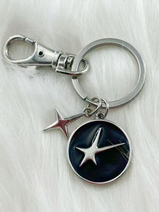 HOUWU Alloy Dripping Oil  Eye Pendant Palm Bag Pendents Father's Fashion  Star Demon Eye Keychain  Day Gifts