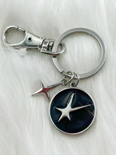 HOUWU Alloy Dripping Oil  Eye Pendant Palm Bag Pendents Father's Fashion  Star Demon Eye Keychain  Day Gifts