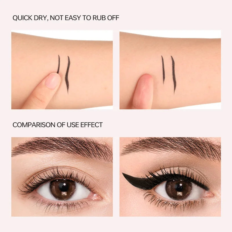 Waterproof Black Liquid Eyeliner Pen Ultra-Fine Anti Smudge Lasting Smooth Lying Silkworm Eyes Liner Pencils Eye Makeup Tools