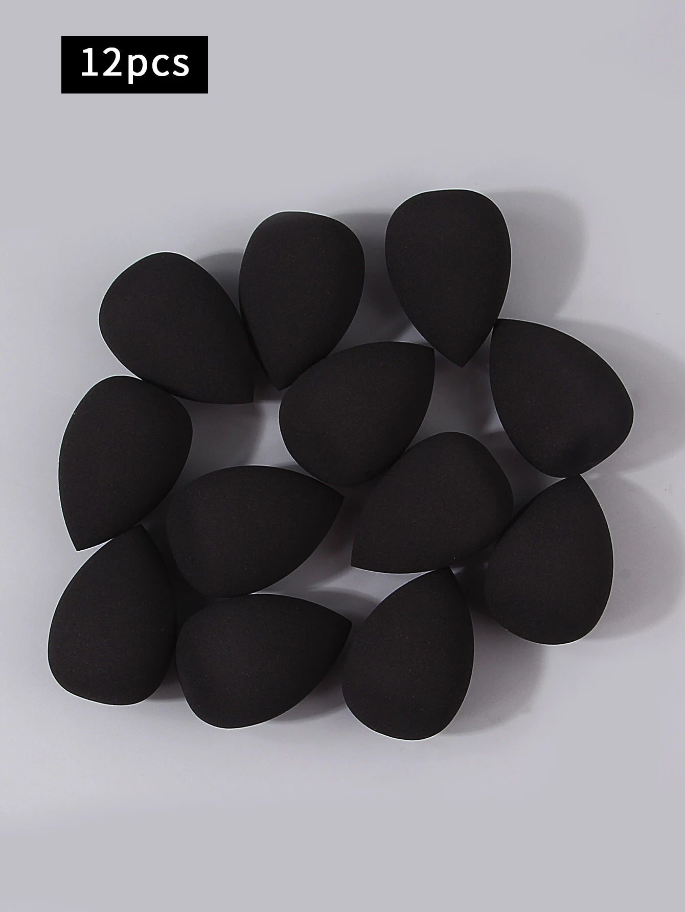 Multi-specification best-selling black makeup sponge beauty egg set, high resilience and no powder sticking facial makeup tools