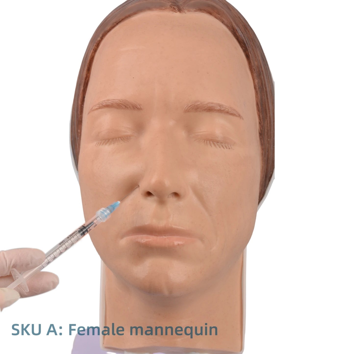 Realistic Silicone Injection Practice Face Training Model Female Makeup Mannequin for Facial Injections