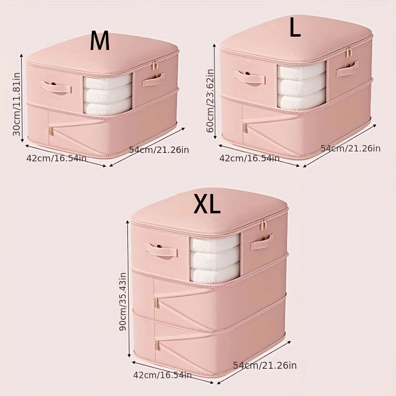 Self Compression Comforter Storage Bag Ultra Space Saving Compression Large Capacity Storage Bags for Bedding Duvet Down Jacket