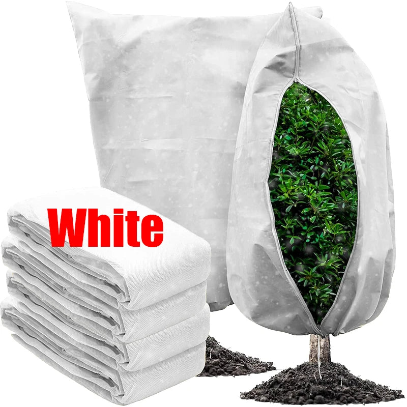 Multi-size Winter Plant Protection Bag Non-woven Plant Against Cold Warm Cover with Zipper Drawstring Vegetation Anti-Frost Bags