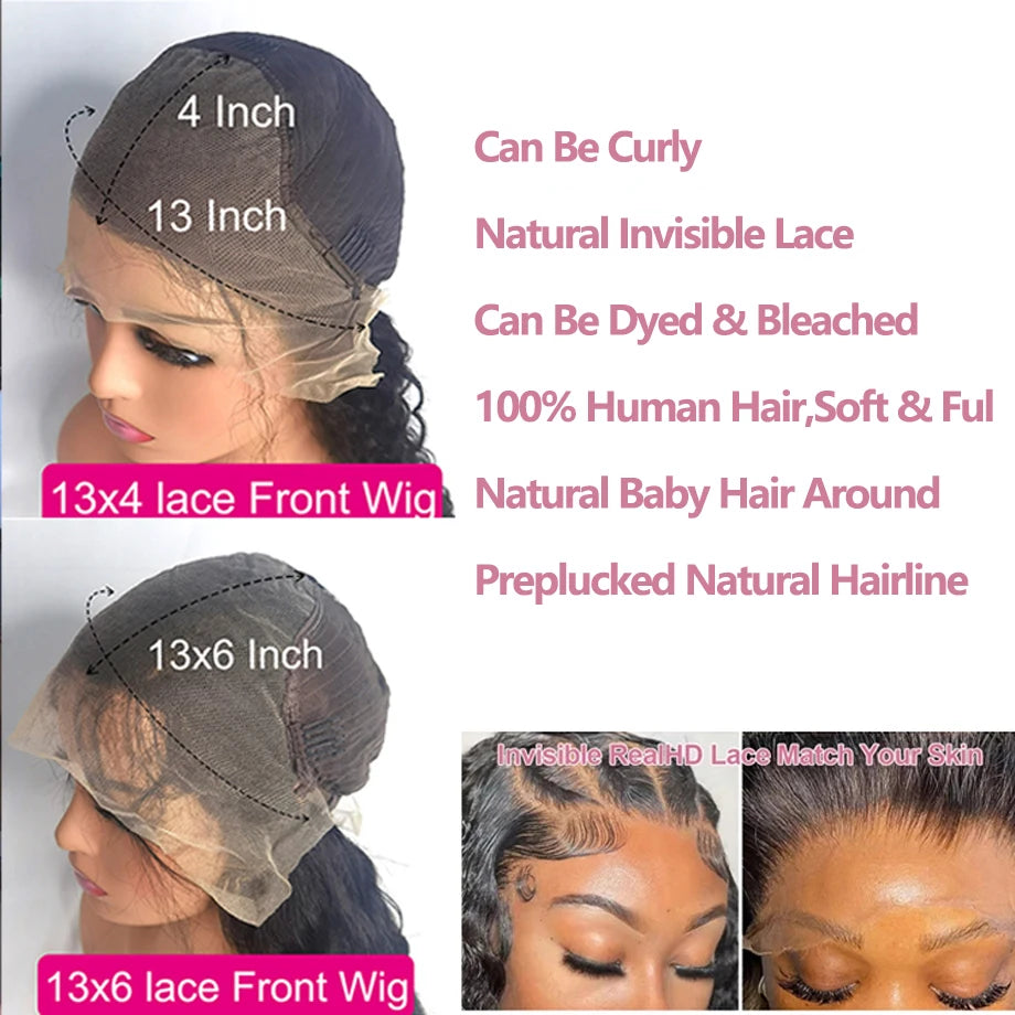 250 Density Body Wave 613 Honey Blonde HD Transparent Lace Front Human Hair Wigs 38 Inch 13x6 Lace Frontal Wig Brazilian Women