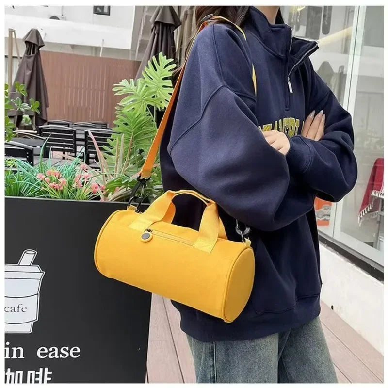 Lightweight Nylon Gym Bag One Shoulder Travel Sports Handbag for Girls Dance Fitness Yoga Weekend Swimming Child Storage