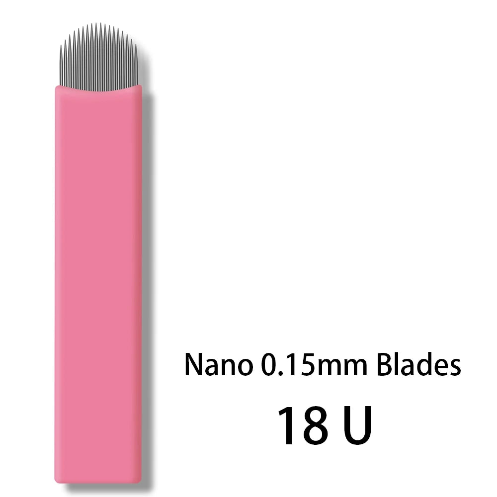 50pcs/Box 0.15mm Microblading Needles Permanent Makeup Eyebrow Tattoo Manual Nano Blades Needles