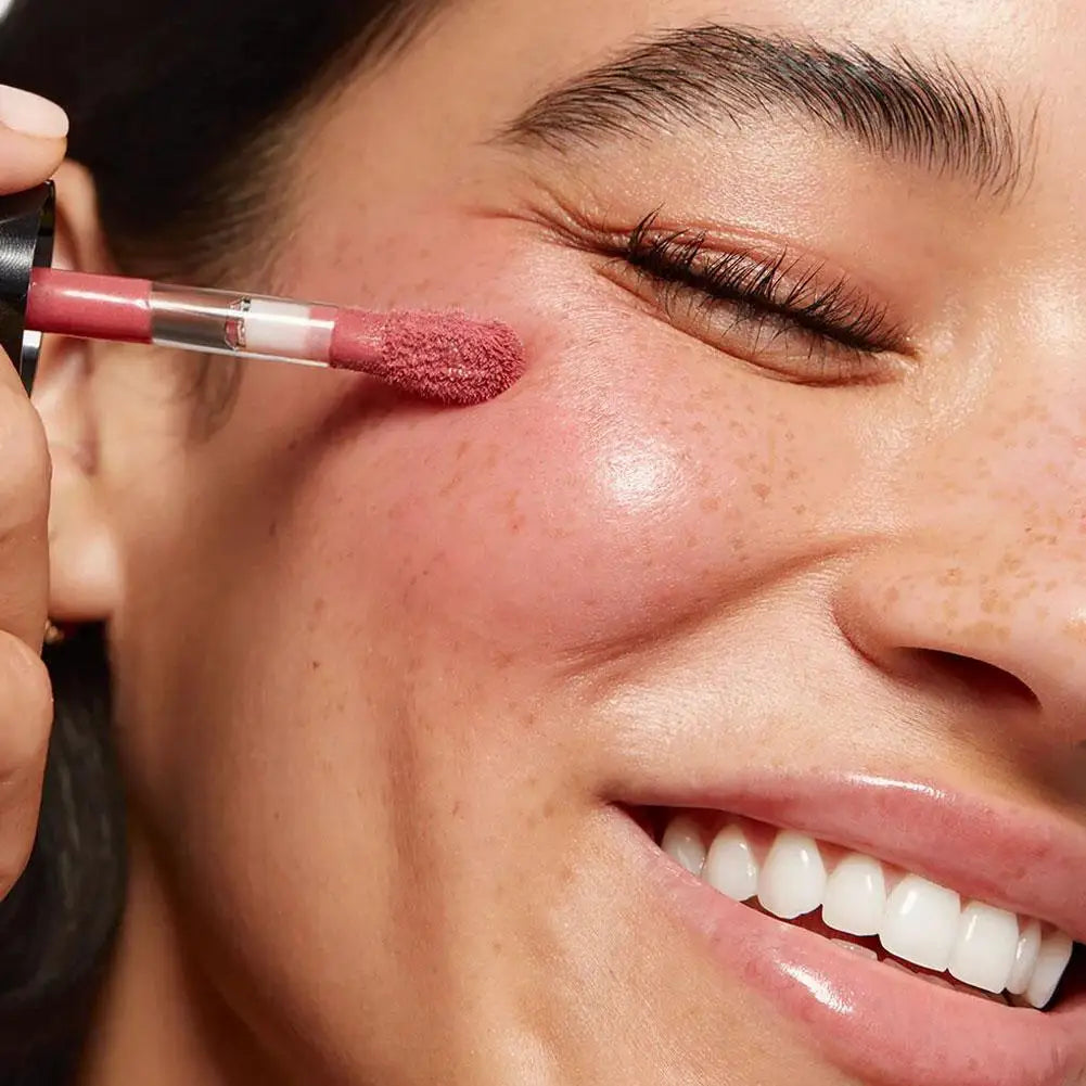 Saie Liquid Blush Highlighter Contouring Illuminating Shimmer Powder Quick-drying Non-sticky Natural Facial Makeup Soft Texture