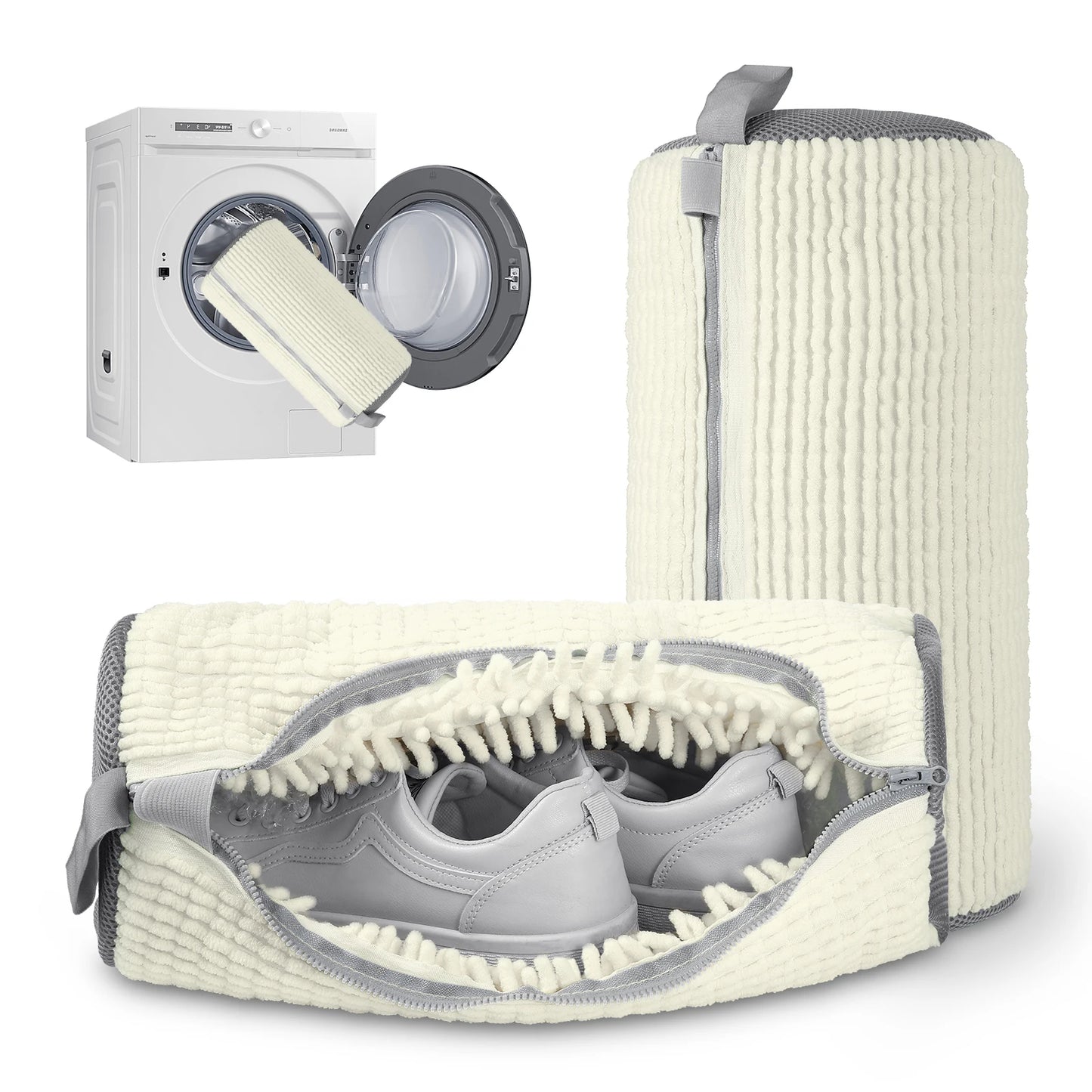 2-Pack Reusable Shoe Washing Machine Bag, 360°Deep Clean Durable Laundry Shoe Bags,  Ideal for Sneakers, Tennis, Gym Shoes