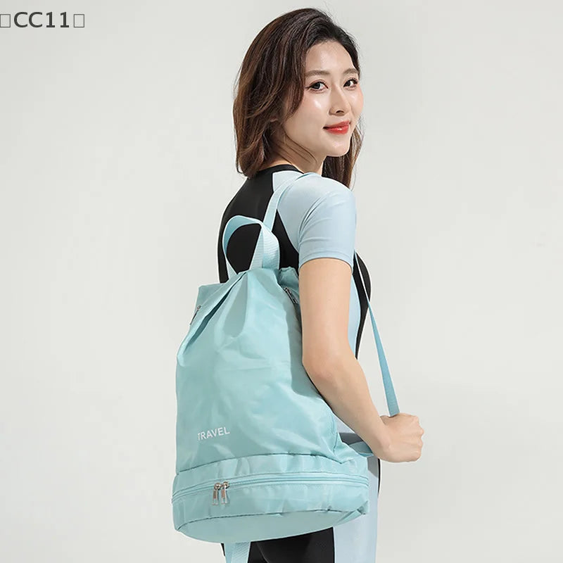 〔CC11〕Wet Dry Separation Fitness Bag Swimming Bag Waterproof Travel Sport Bag Basketball Soccer Pouch Hiking Climbing Backpack