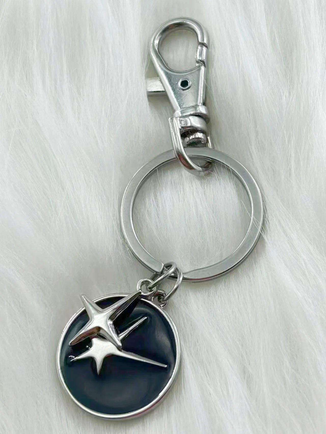 HOUWU Alloy Dripping Oil  Eye Pendant Palm Bag Pendents Father's Fashion  Star Demon Eye Keychain  Day Gifts