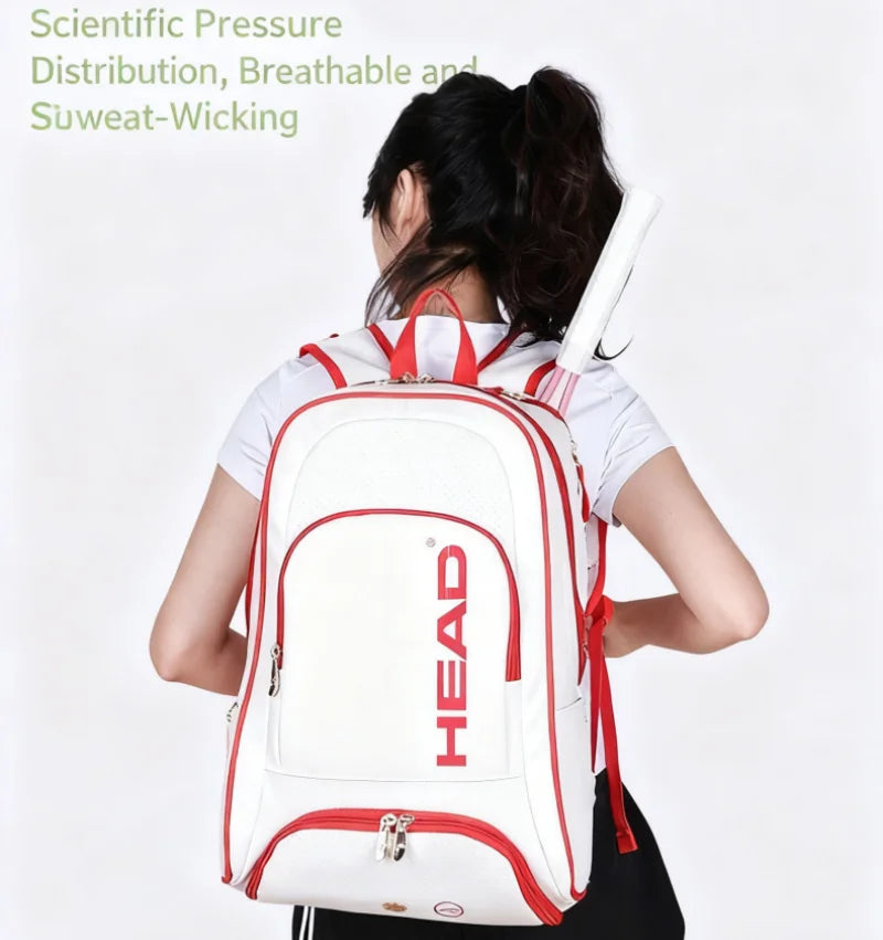 HEAD Tennis Backpack Multifunctional Waterproof Tennis Raquets Sports Bag Large Capacity Padel Court Bag With Shoe Compartment