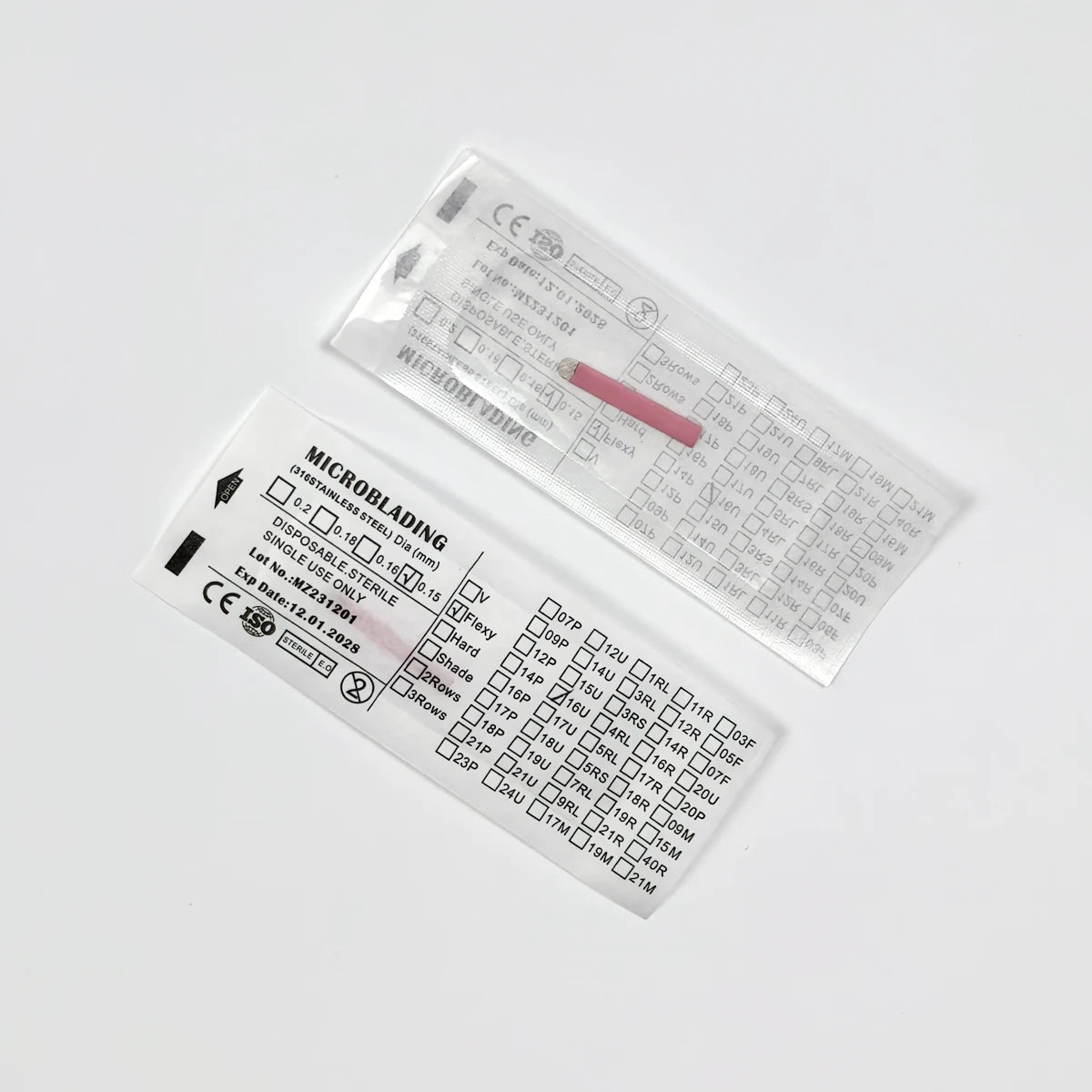 50pcs/Box 0.15mm Microblading Needles Permanent Makeup Eyebrow Tattoo Manual Nano Blades Needles