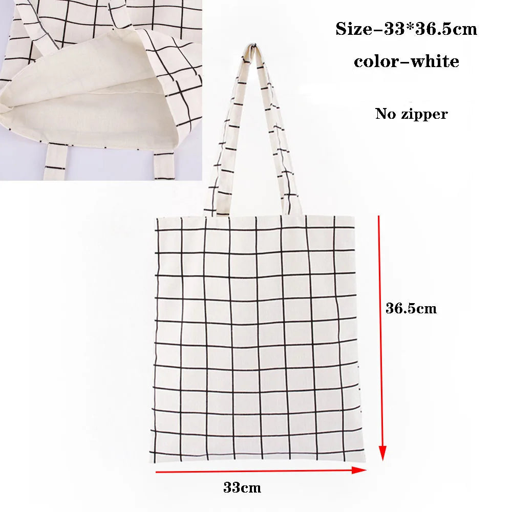 Canvas Bag Storage Bag Grocery Bag Eco-Friendly foldable Bag folding Pocket Tote Portable Shoulder Handbags Food Shopping bag