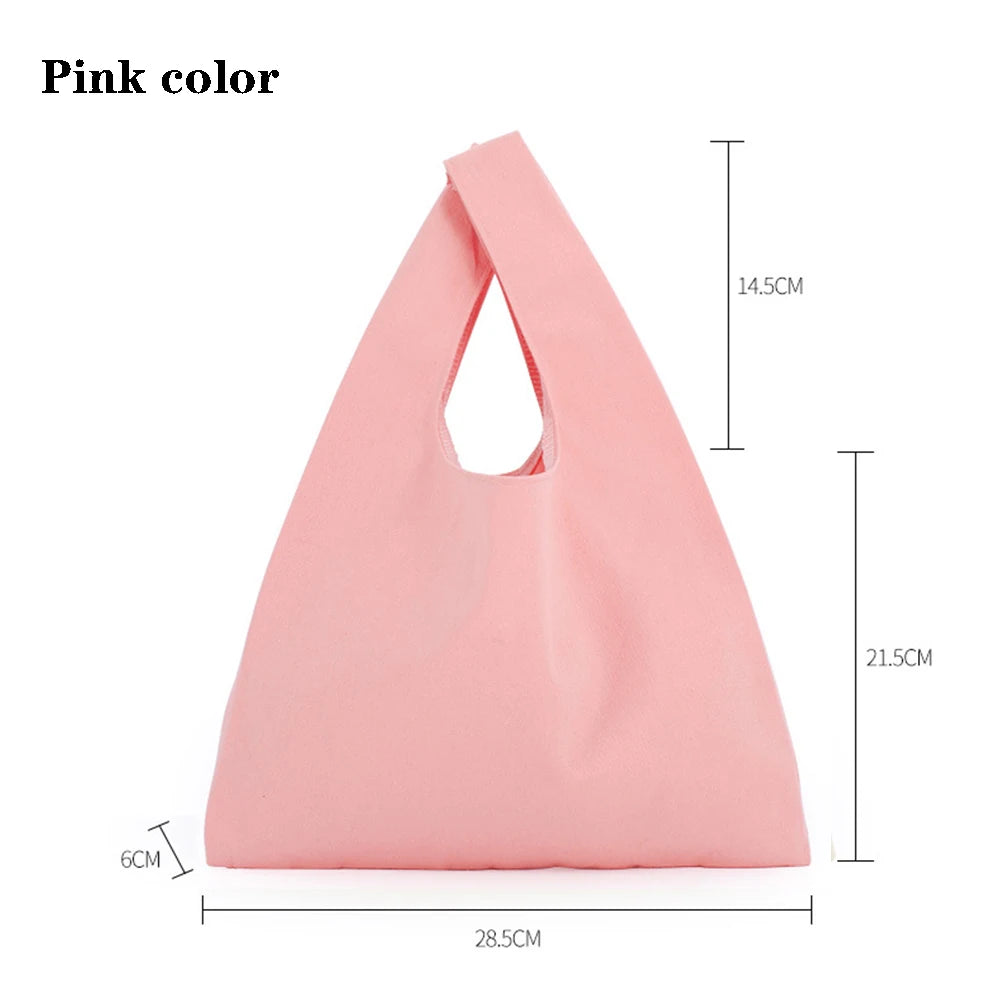 Canvas Cloth Bag Cotton Shopping grocery bags Resuable fabric shoulder bag Folding Tote Portable Handbags School Pen Storage Bag