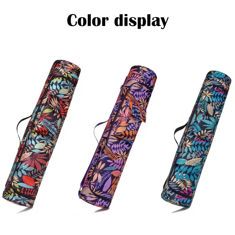 New Fitness Printed Yoga Bag Yoga Mat Bag Sports Mat Bag Pilates Mat Backpack Dance Fitness Mat Cover Sports Backpack