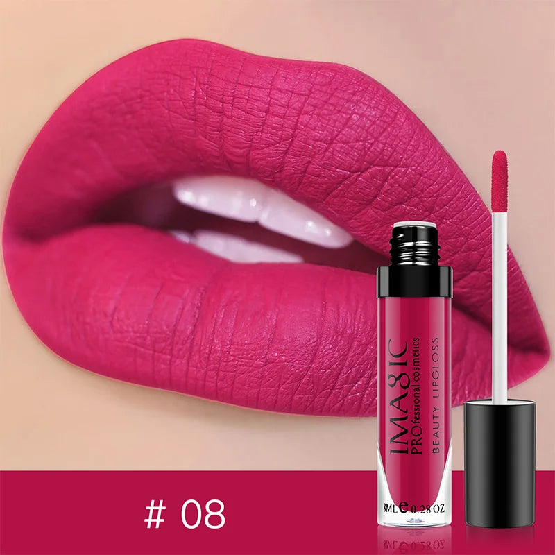 IMAGIC matte 28 color Sexy Matte Lipstick lipgloss Waterproof Long Lasting Gloss Beauty makeup lip gloss fashion lip