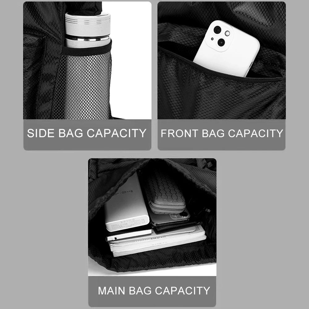 1pcs  Drawstring Backpack Waterproof String Bag,Gym Sackpack Sports Fitness Yoga Bag,Shopping Casual Backpack for Men Women