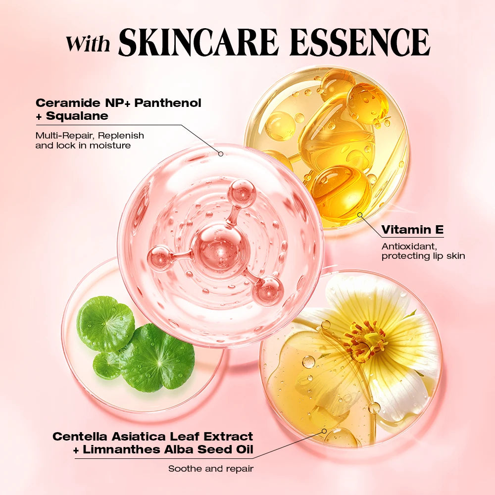 O.TWO.O Glossy Lipstick Lip Tint Mirror Ice-film 24h Moisturize Nourish Smooth Non-Sticky 3D Glossy Lip Glaze Lipstick Makeup